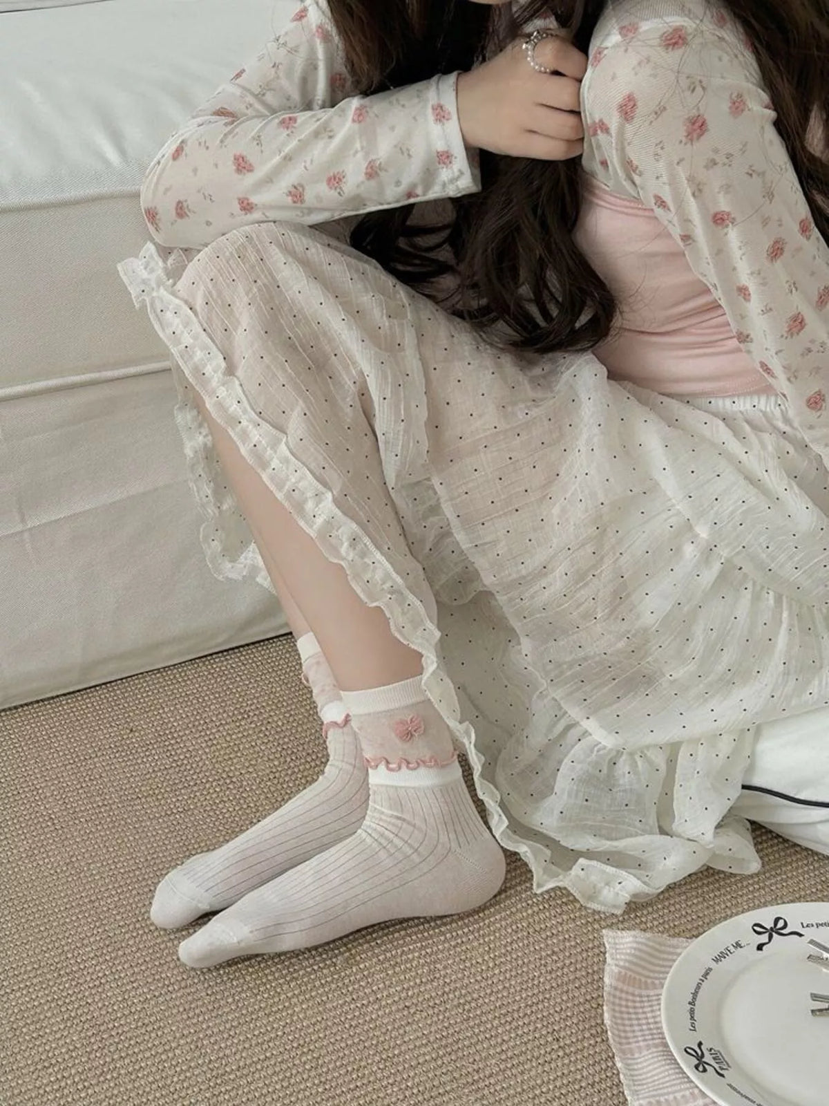 Breathable Knit Crew Socks - Lilixa.store