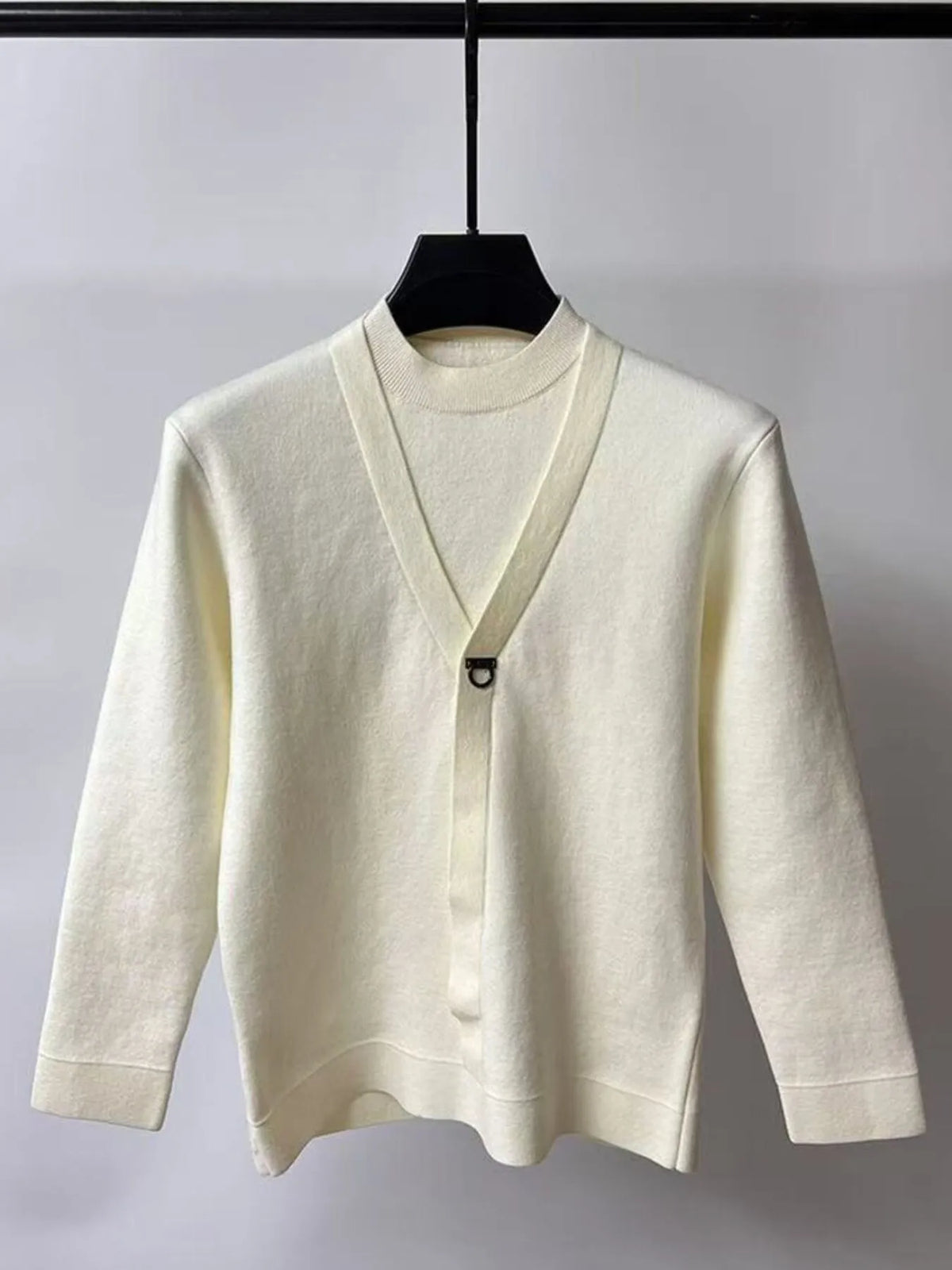 Men's Plus Size Long Sleeve Relaxed Fit Sweater