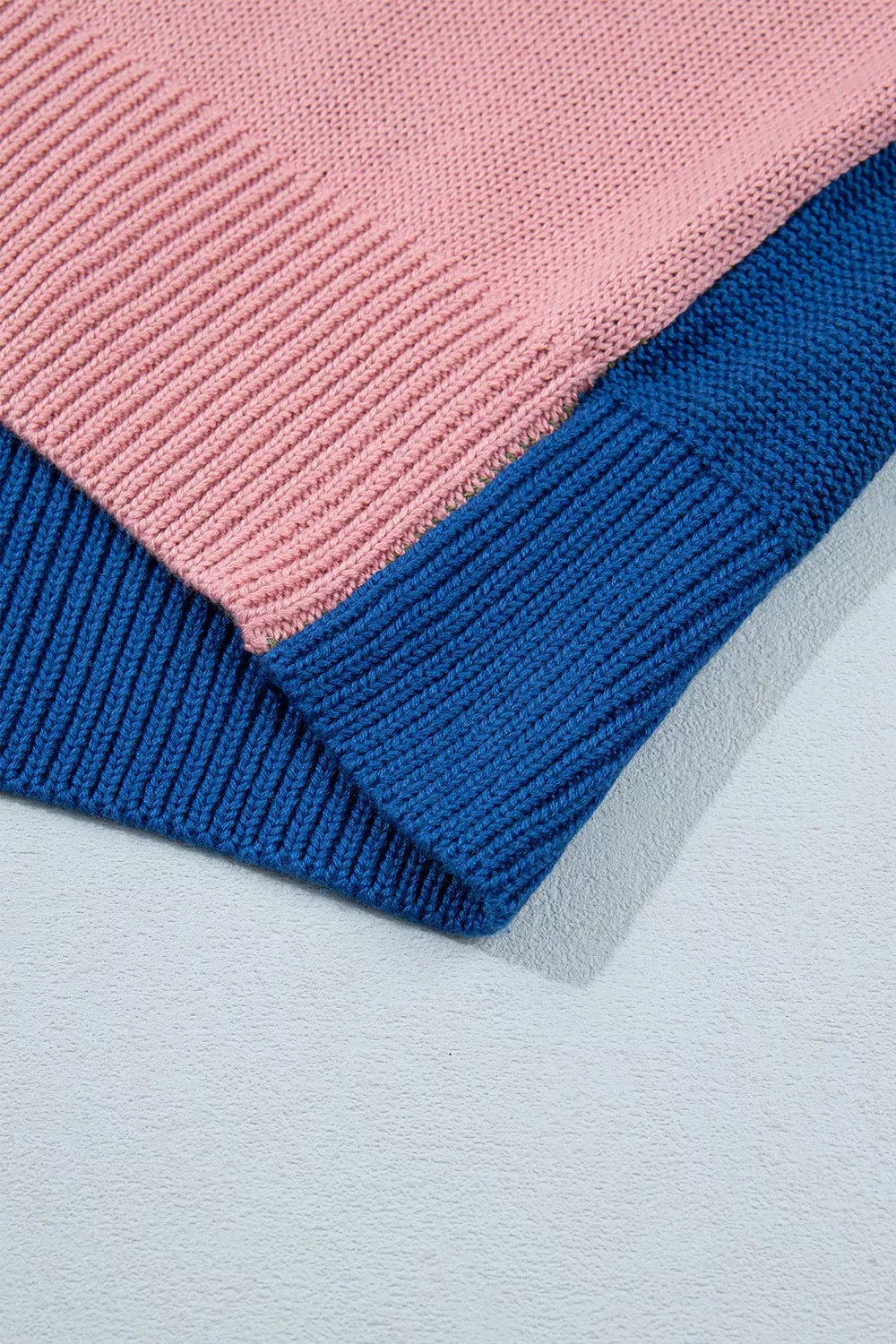Multicolour Western Colorblock Patchwork Striped Long Sleeve Sweater