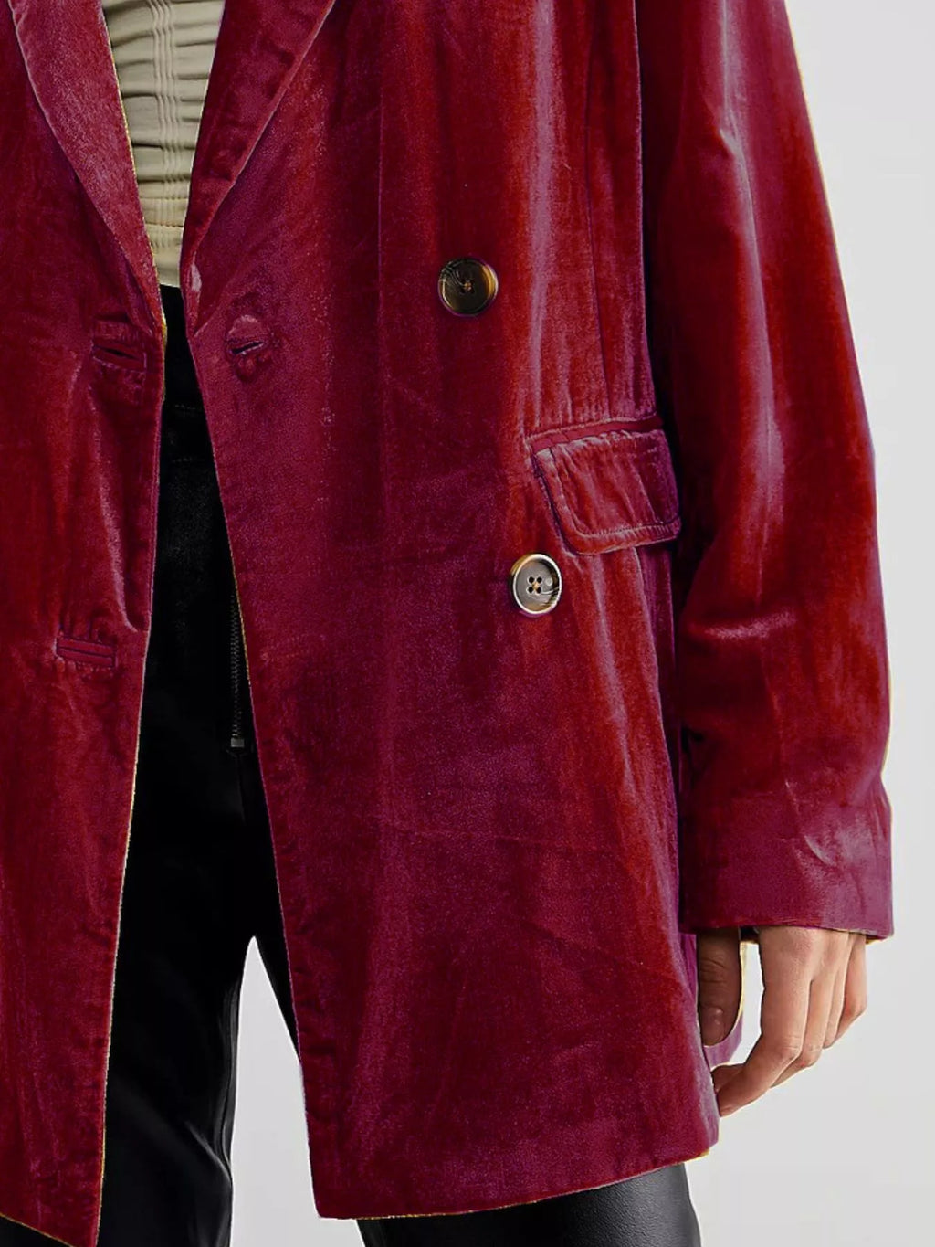 Lapel Collar Button Up Blazer - Lilixa.store