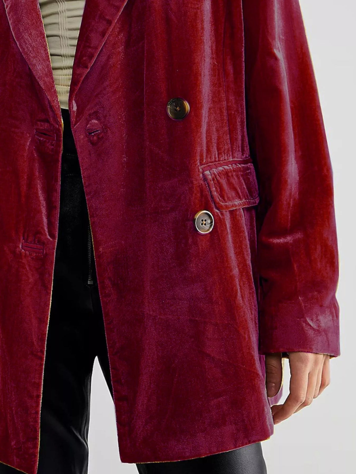 Lapel Collar Button Up Blazer - Lilixa.store