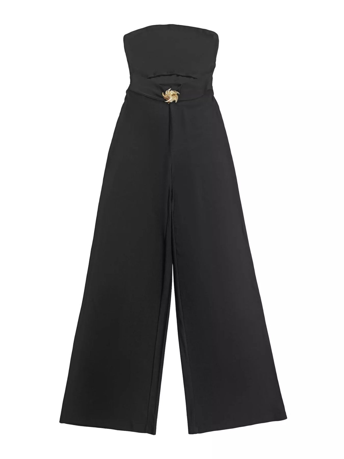 Strapless Cut-out Wide-Leg Jumpsuit - Lilixa.store