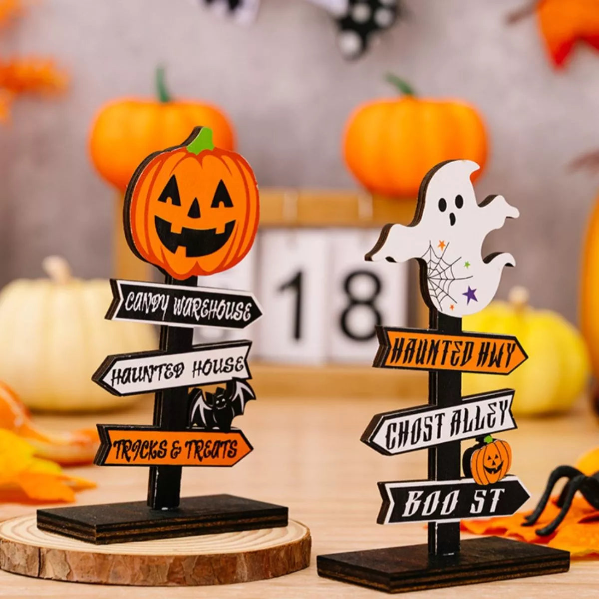 Halloween Wooden Signpost Ornaments - Lilixa.store