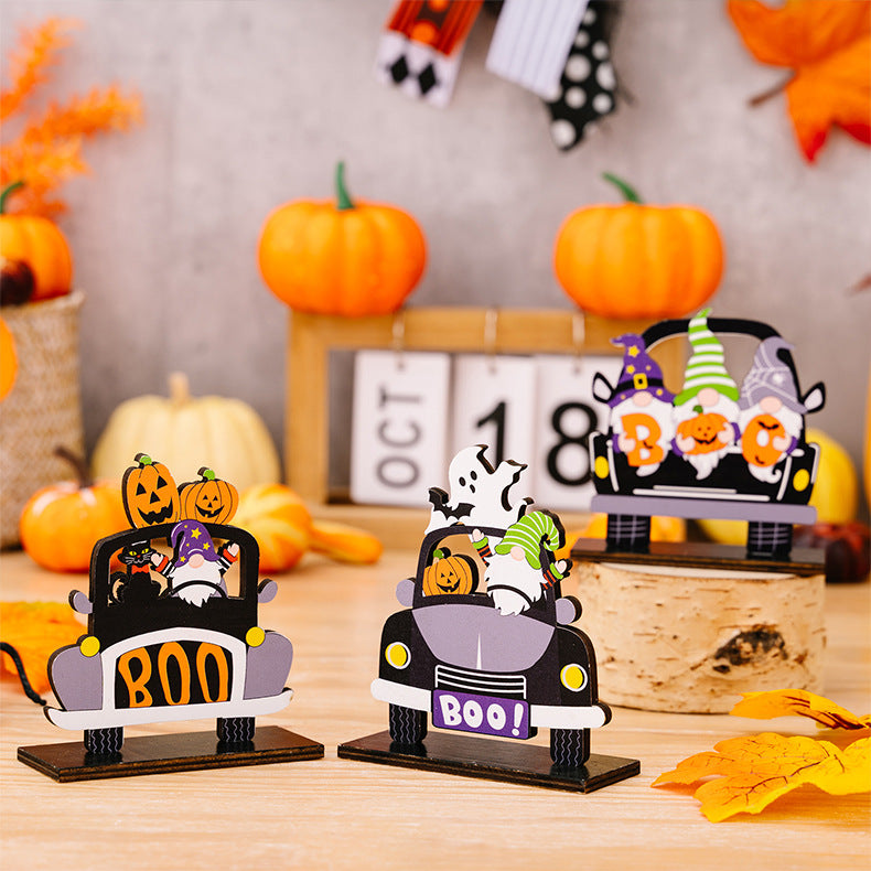 3-Piece Halloween Element Car-Shape Ornaments - Lilixa.store