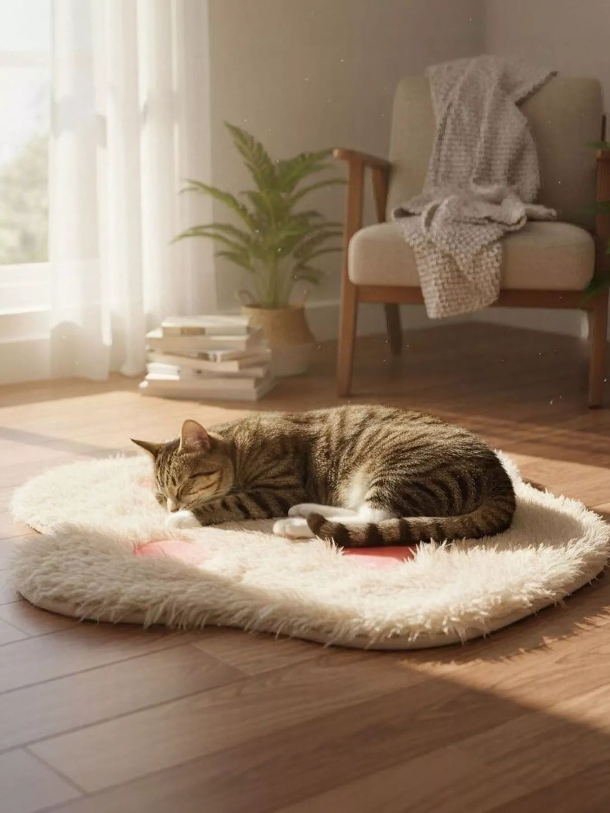 Cute Paw Shape Plush Pet Mat - Lilixa.store