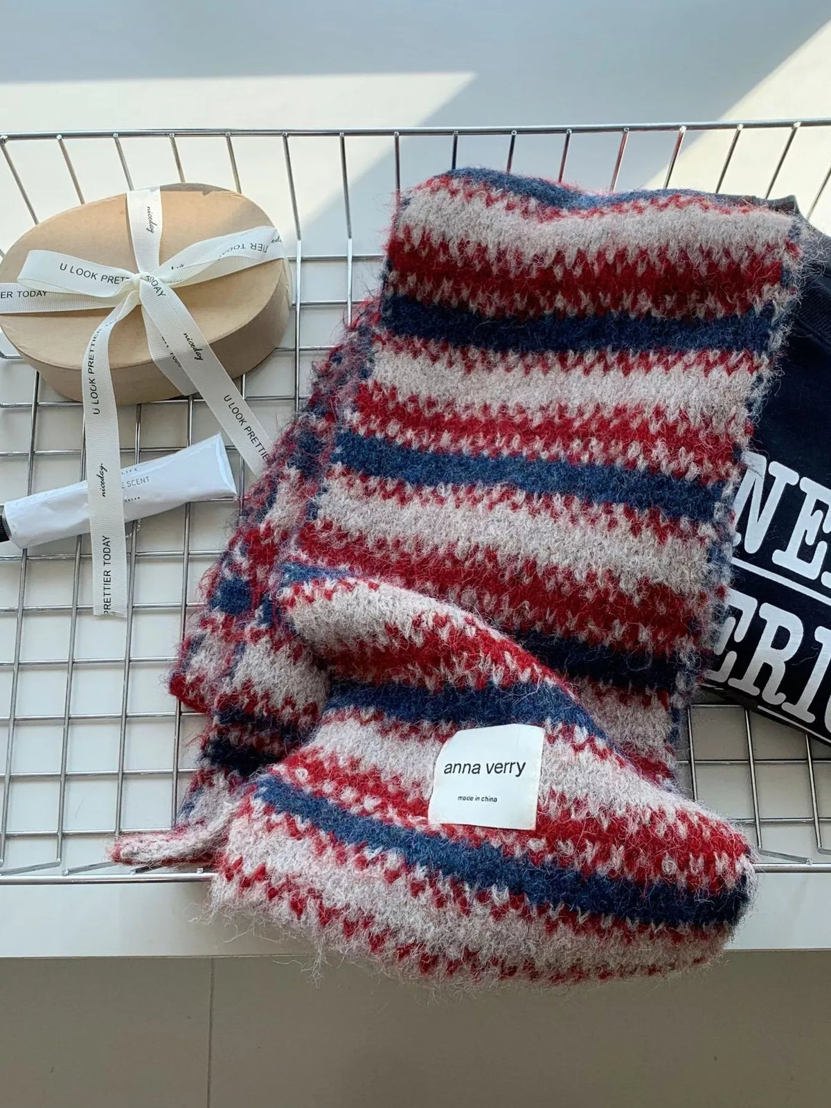 Striped Knitted Warm Scarf - Lilixa.store