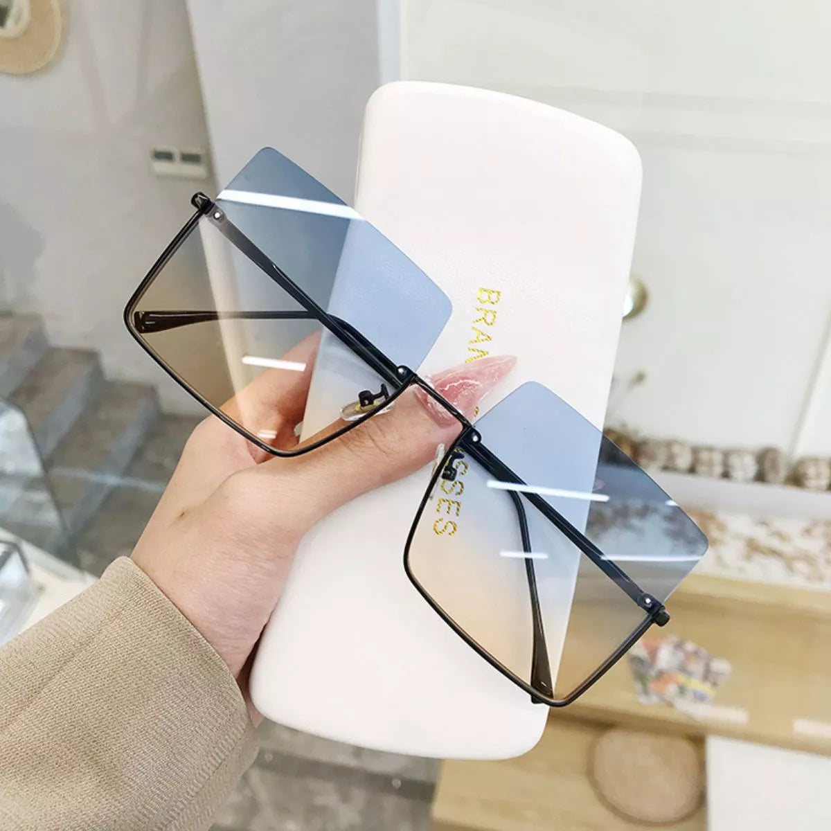 Oversized Square Sunglasses - Lilixa.store