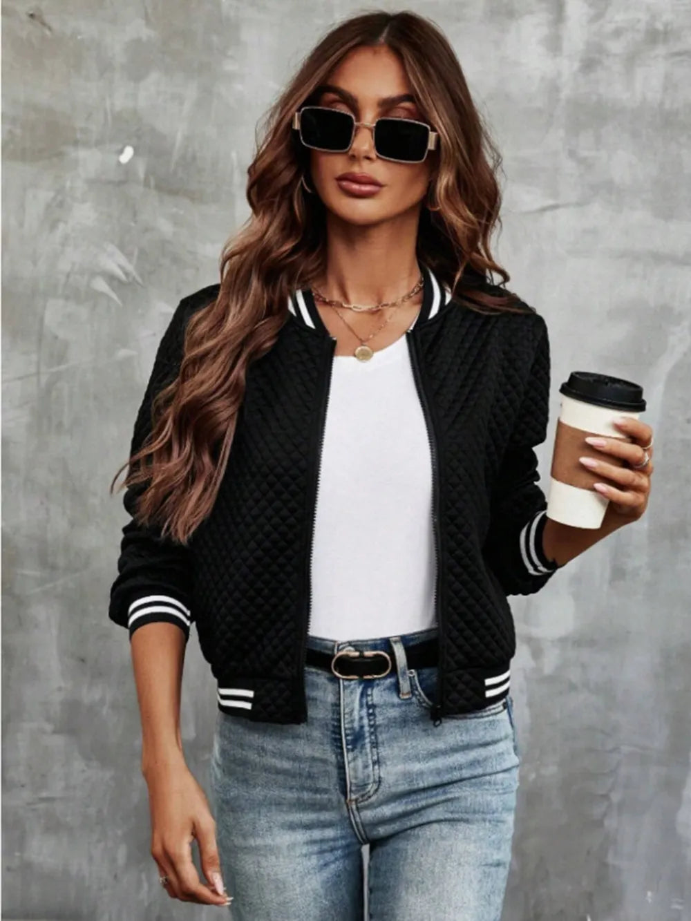 Zip Up Long Sleeve Jacket, view 7