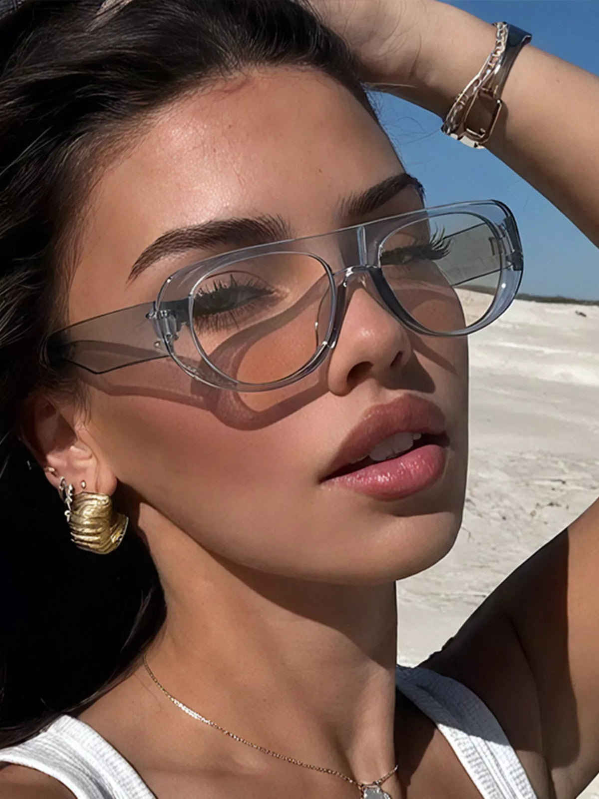 Oval Frame Sunglasses with UV Protection - Lilixa.store
