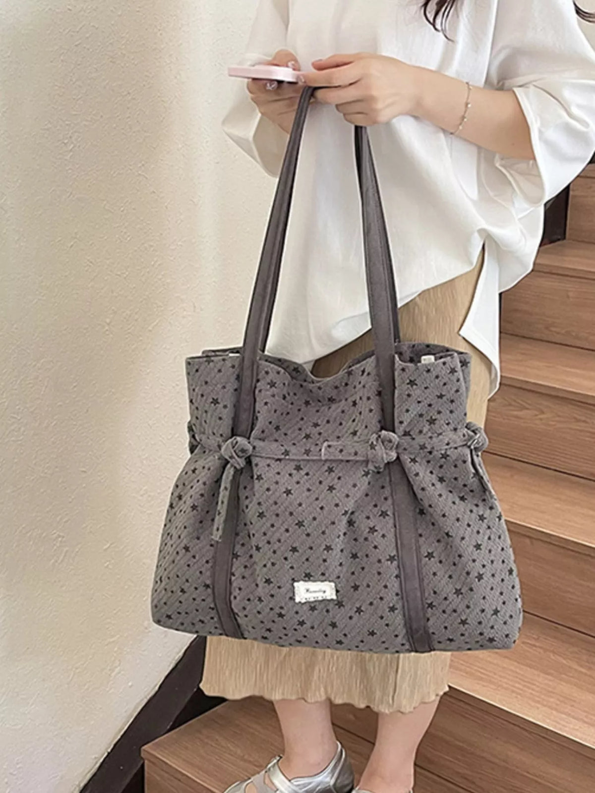 Star-Patterned Casual Shoulder Bag - Lilixa.store