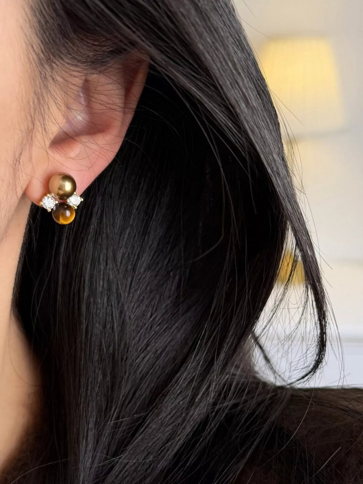 Tiger Eye Stud Earrings - Lilixa.store