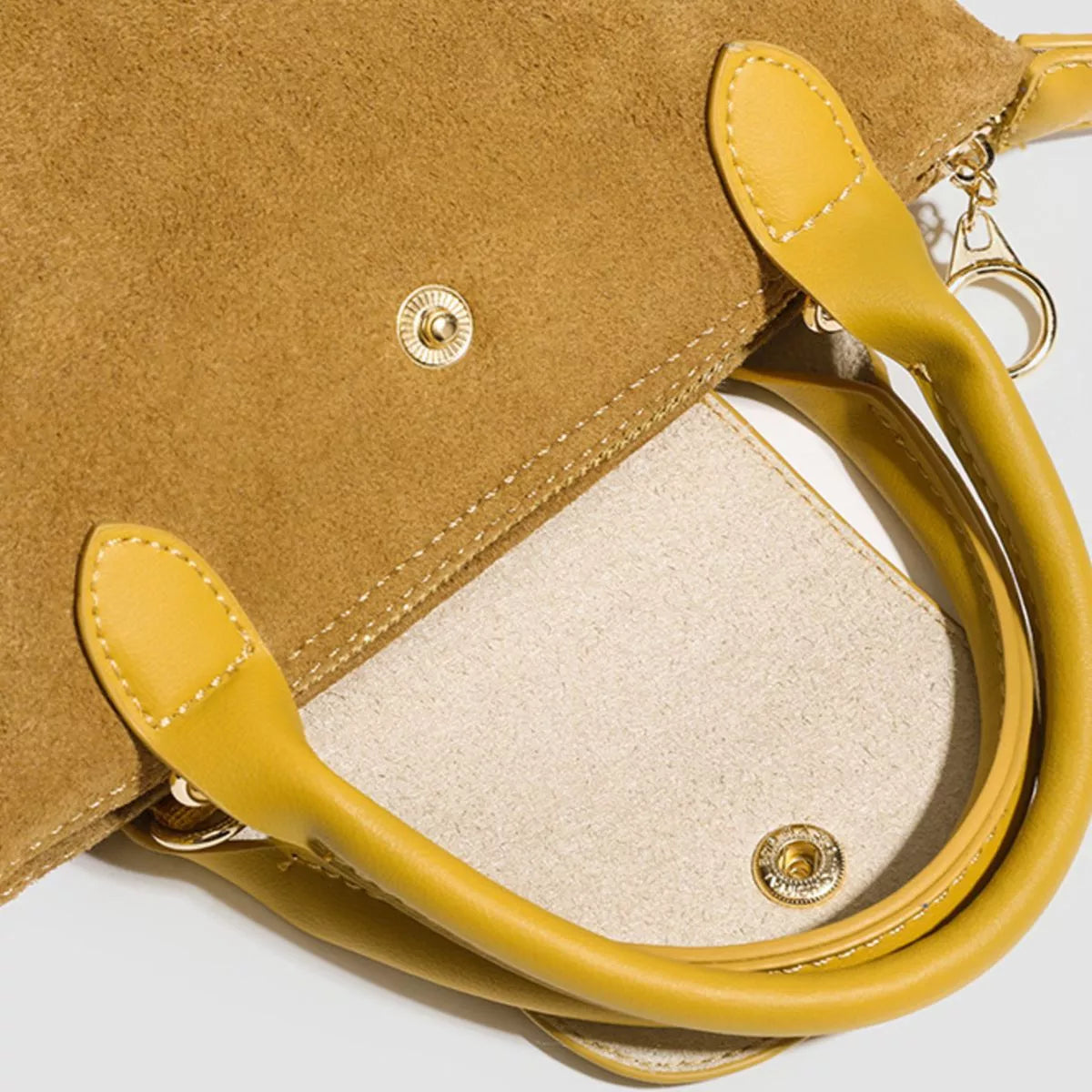 Stylish Two-Tone Suede Crossbody Bag, view 6
