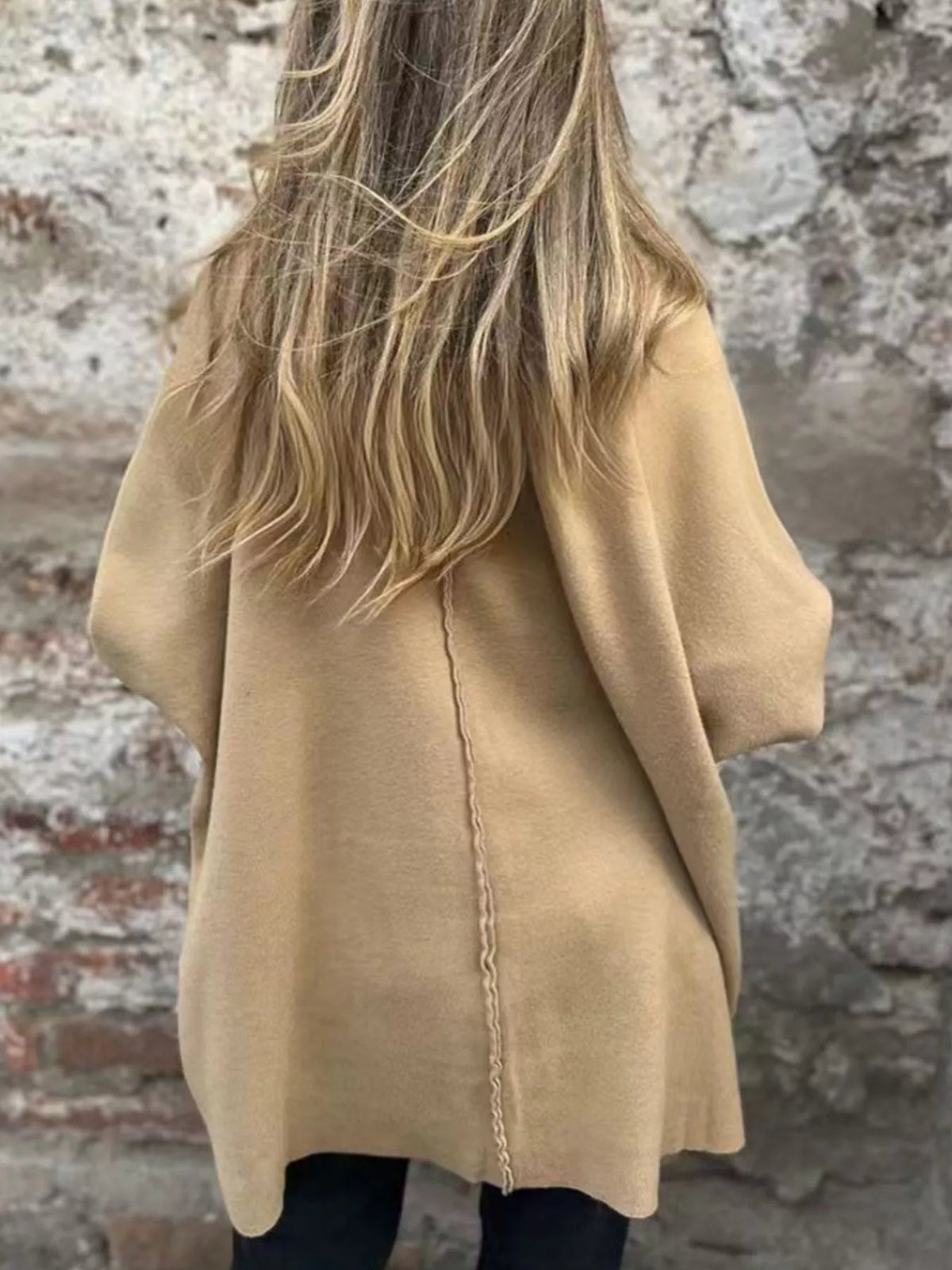 Full Size Button-Down Long Sleeve Cardigan Plus Size, view 2