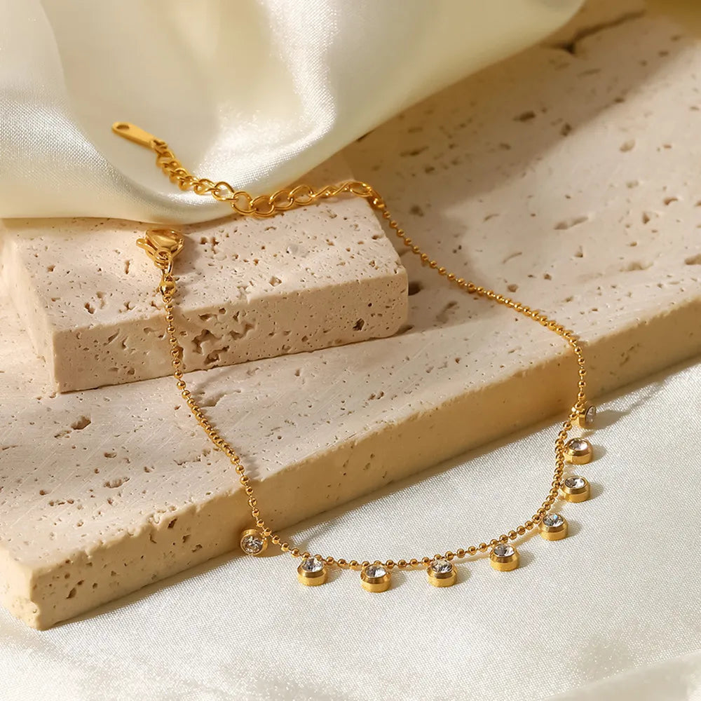 Zircon 18K Gold-Plated Stainless Steel Bracelet - Lilixa.store