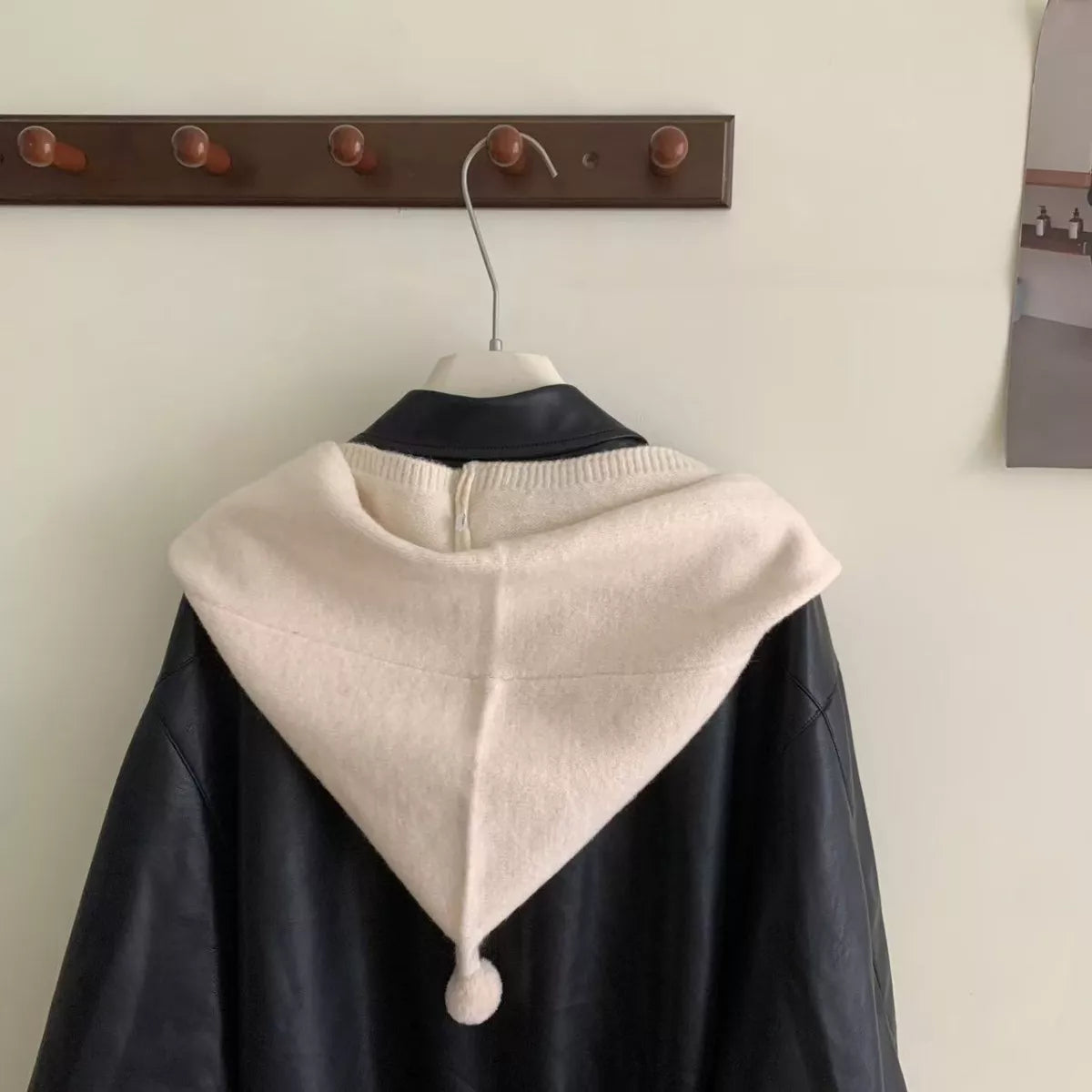 Knitted Hooded Scarf - Lilixa.store