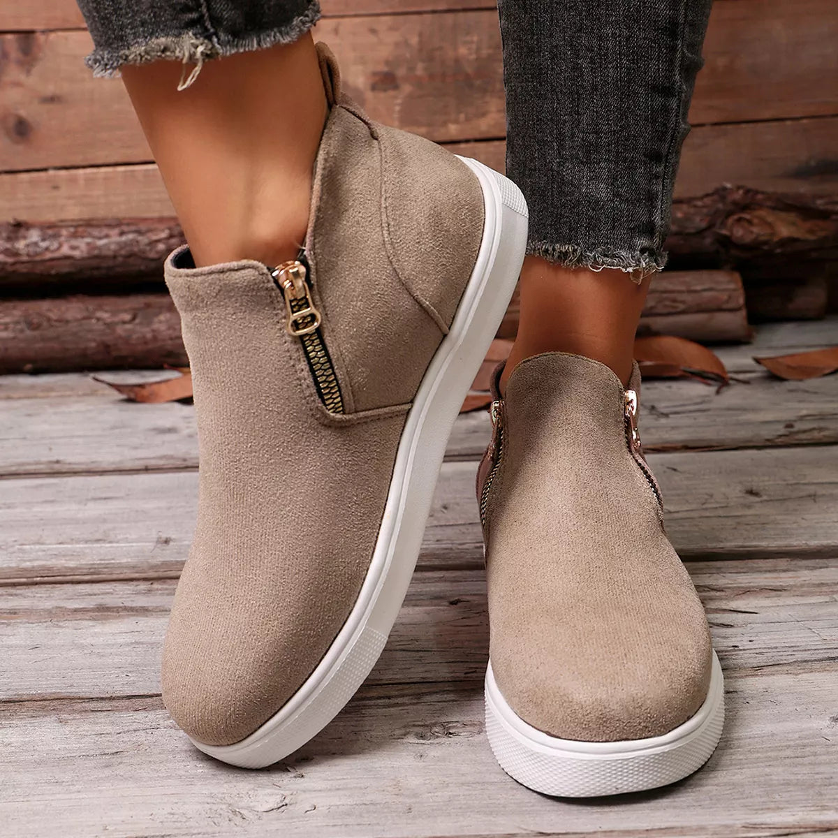 Round Toe Ankle Boots - Lilixa.store