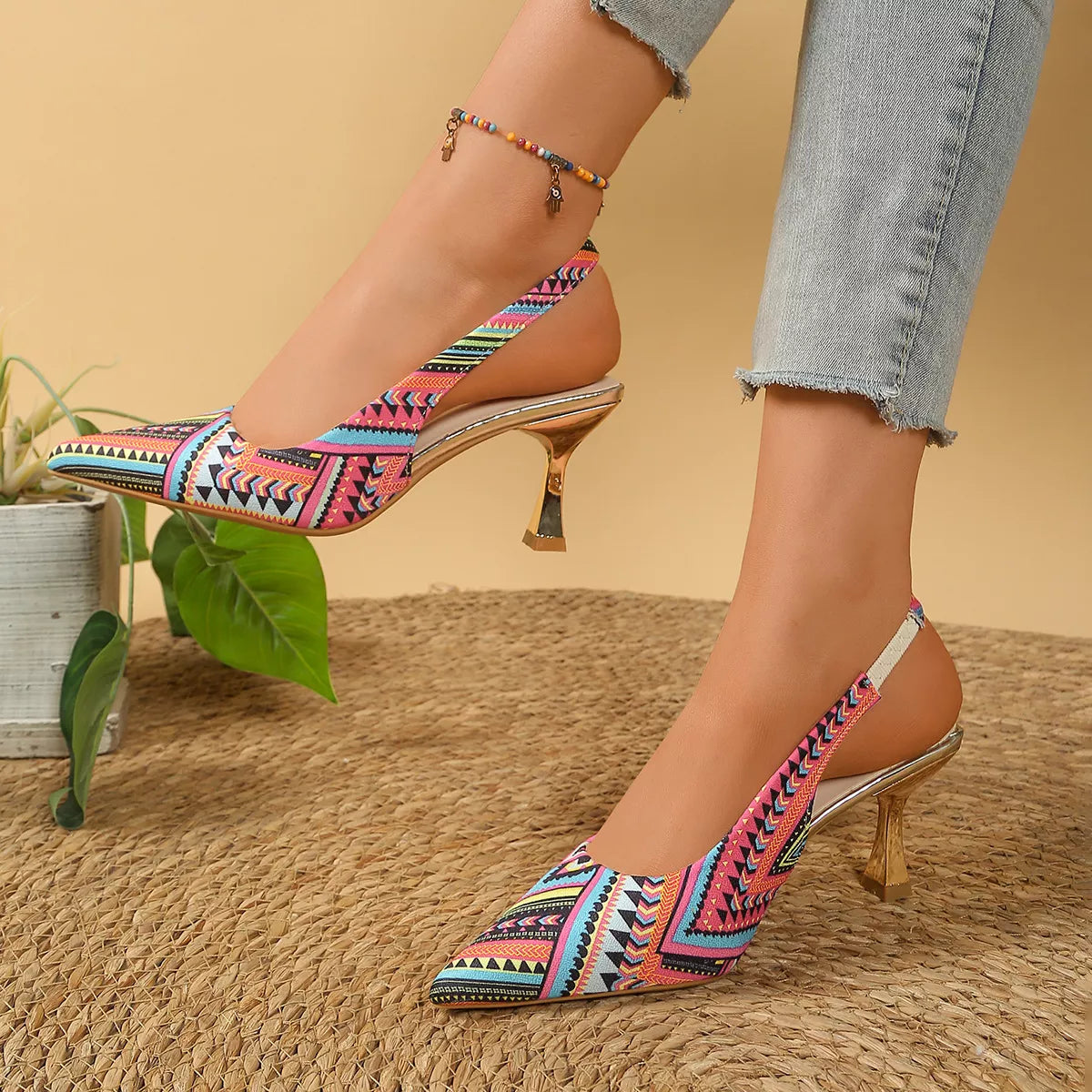 Point Toe Slingback Pumps - Lilixa.store