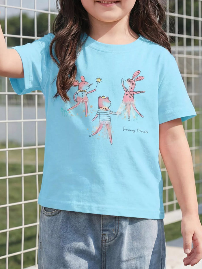 Children's Dancing Friends Graphic T-Shirt - Lilixa.store
