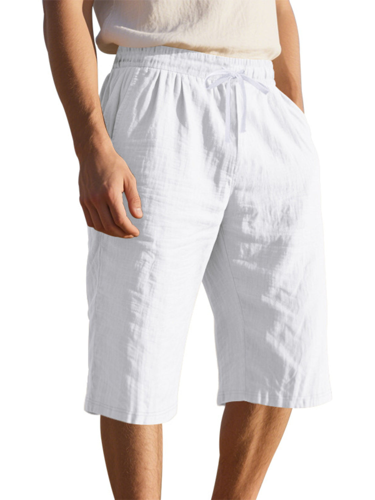 Men's Full Size Casual Drawstring Shorts Plus Size