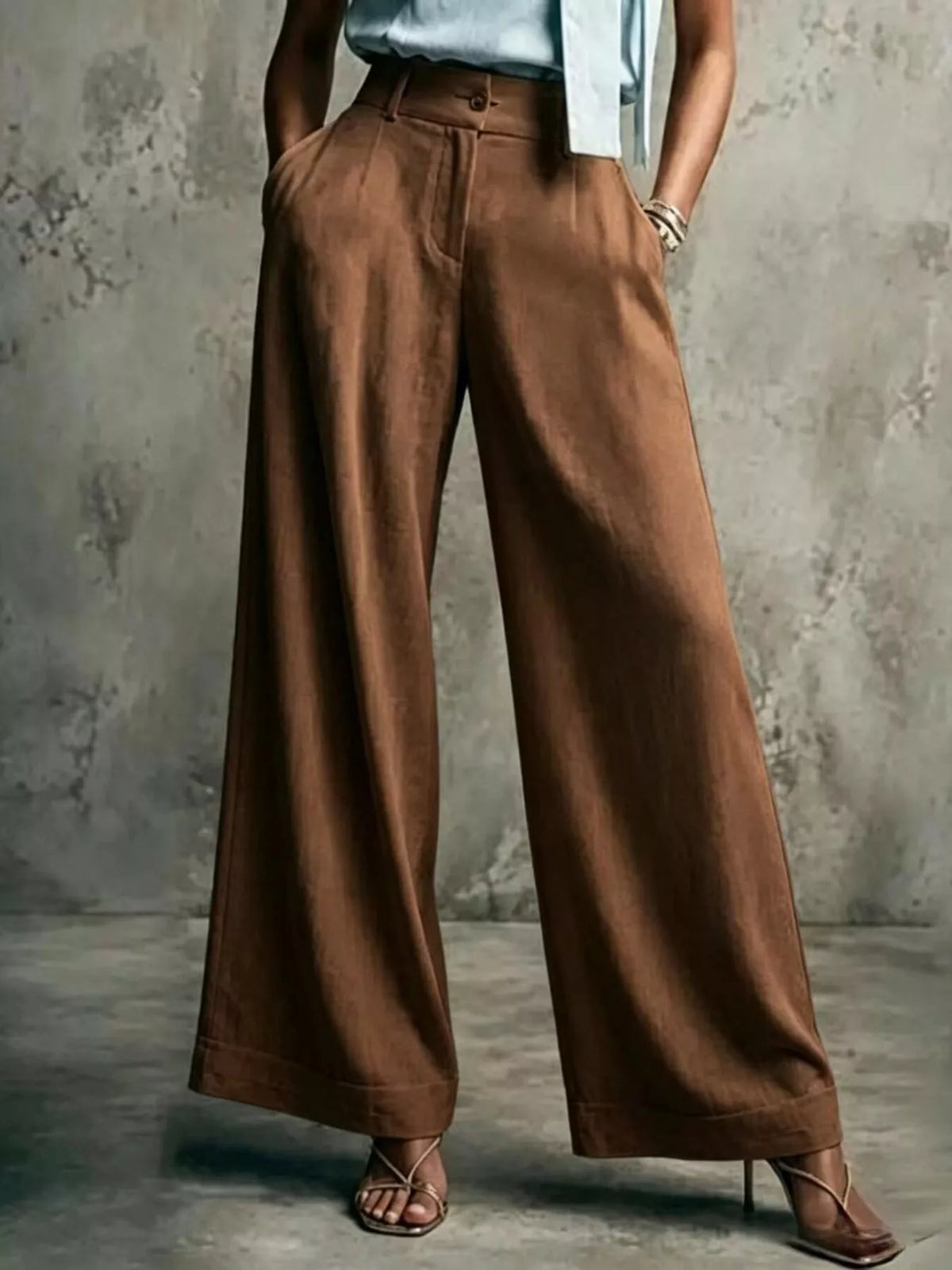 High-Waisted Wide-Leg Pants