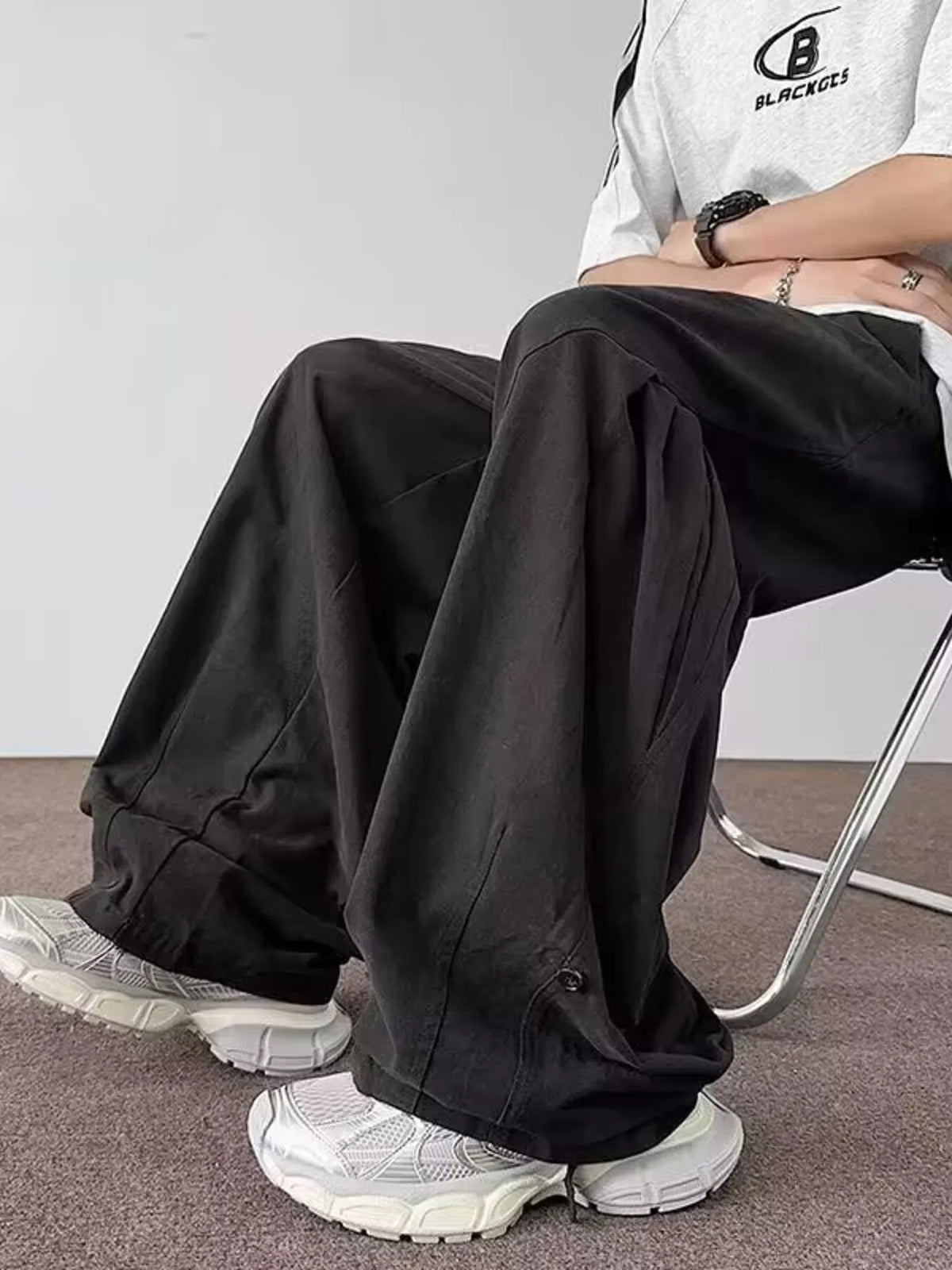 Men's Plus Size Loose Fit Casual Cargo Pants, view 7