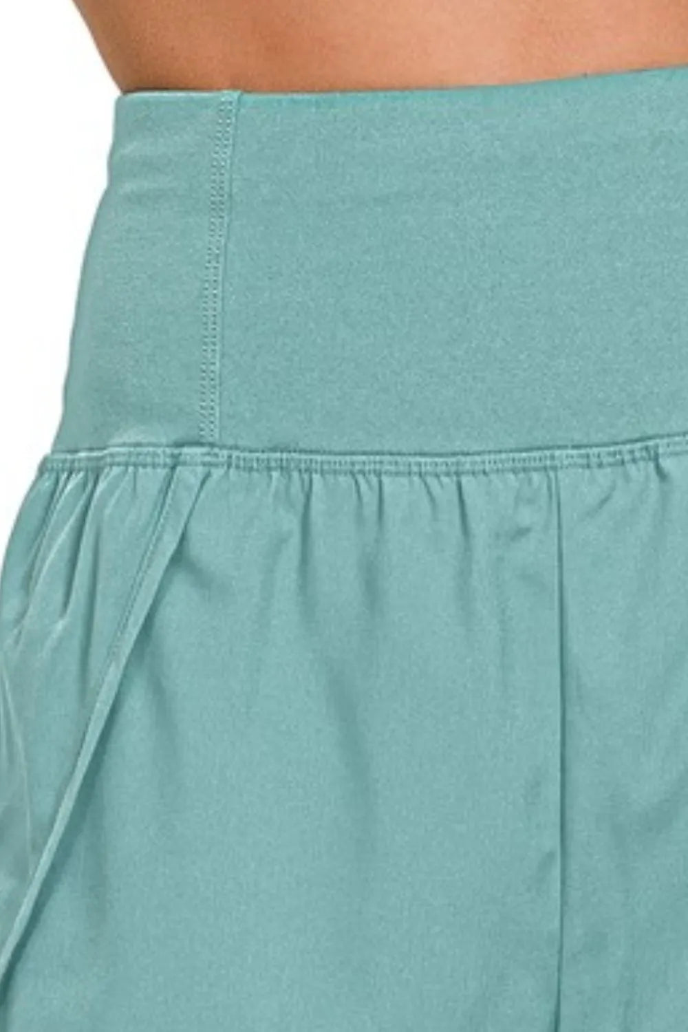 Zenana High Waisted Zippered Back Pocket Running Shorts - Lilixa.store