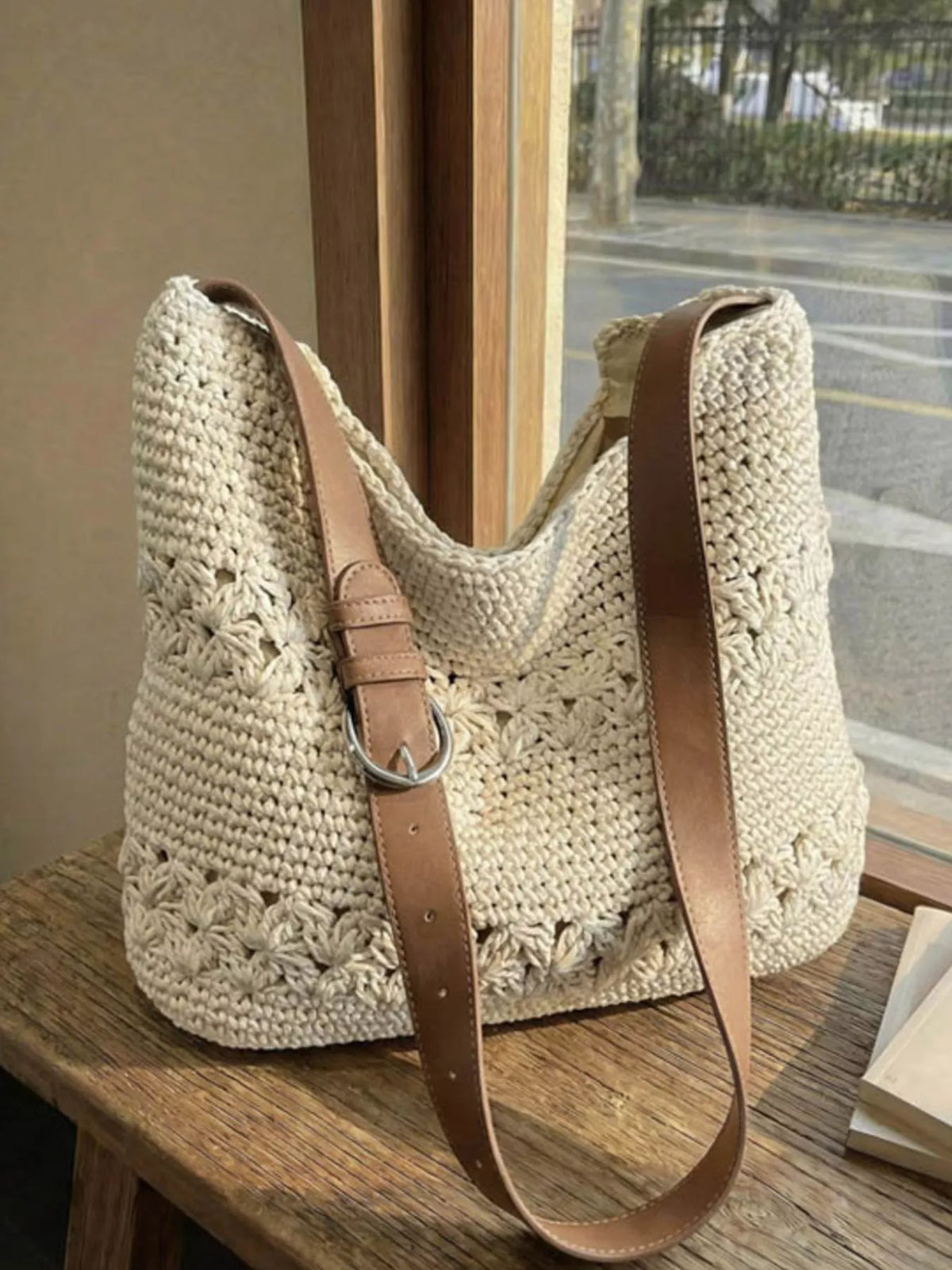 Crochet Knit Shoulder Bag - Lilixa.store