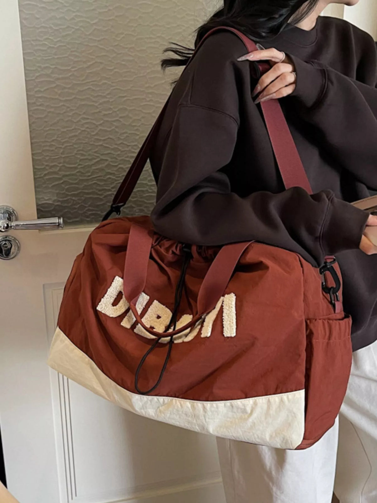 Color Block Large Capacity Travel Bag - Lilixa.store