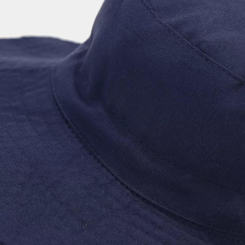 Children's Sun Protection Bucket Hat in Navy, view 4