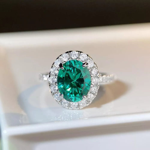 925 Sterling Silver Oval Zircon Ring - Lilixa.store