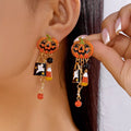 Halloween Pumpkin Drop Earrings - Lilixa.store
