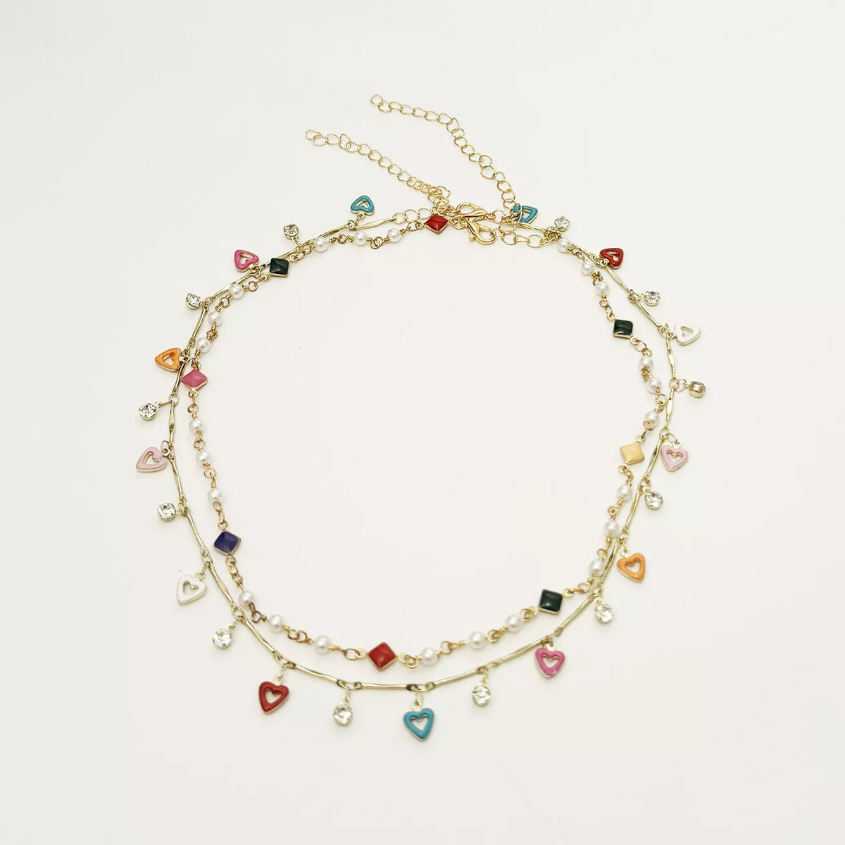 2 Piece Heart Charm Necklace - Lilixa.store