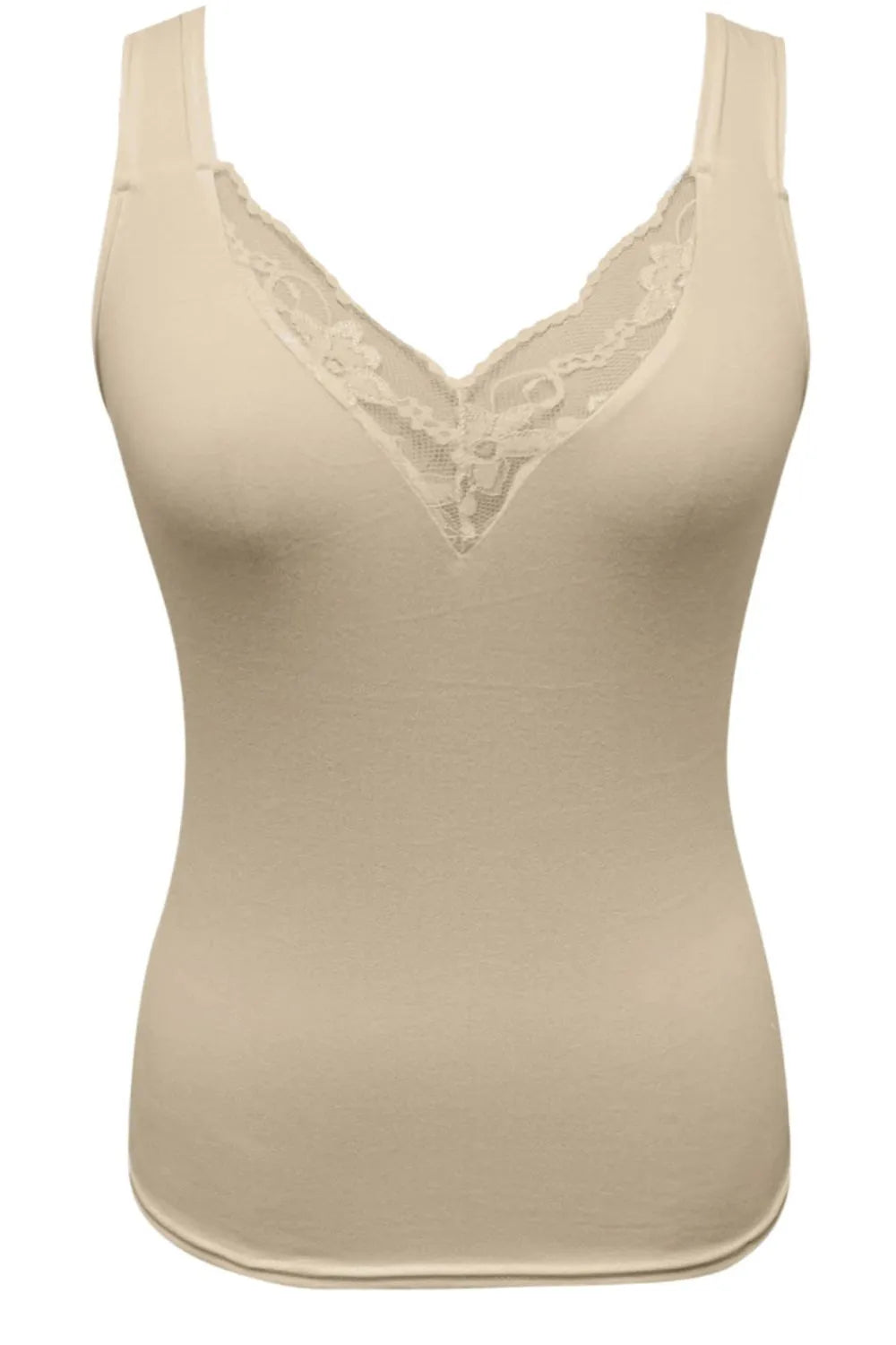 Full Size Lace Detail V-Neck Tank Plus Size - Lilixa.store