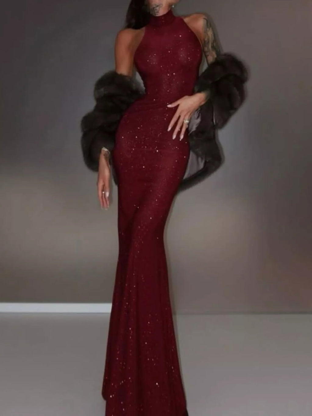 Sequin Sleeveless Maxi Dress - Lilixa.store