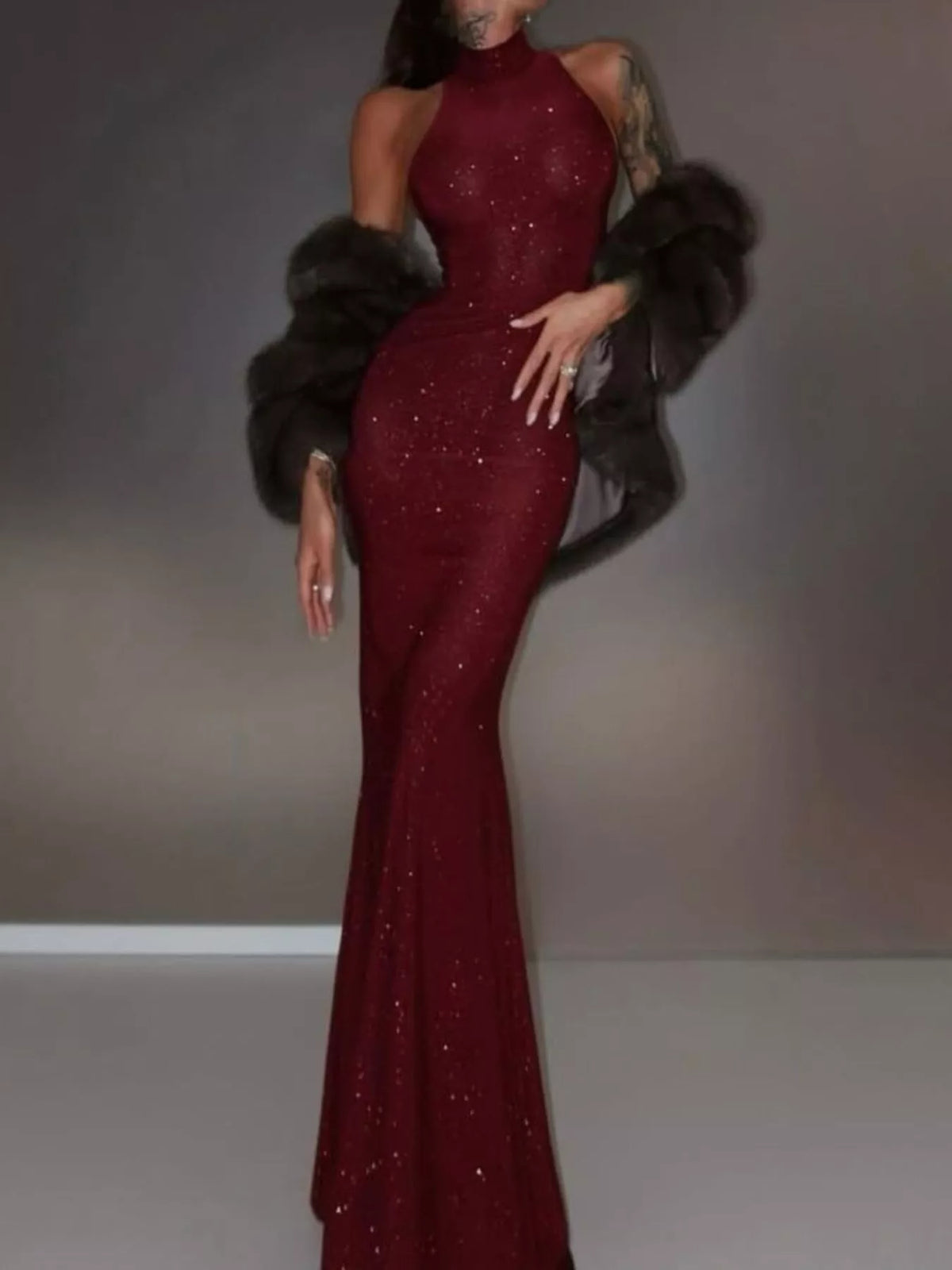Sequin Sleeveless Maxi Dress - Lilixa.store