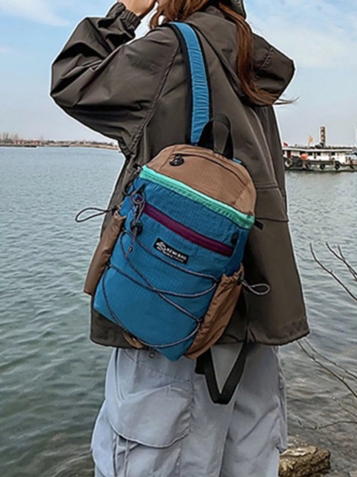 Lightweight Contrast Backpack Bag - Lilixa.store