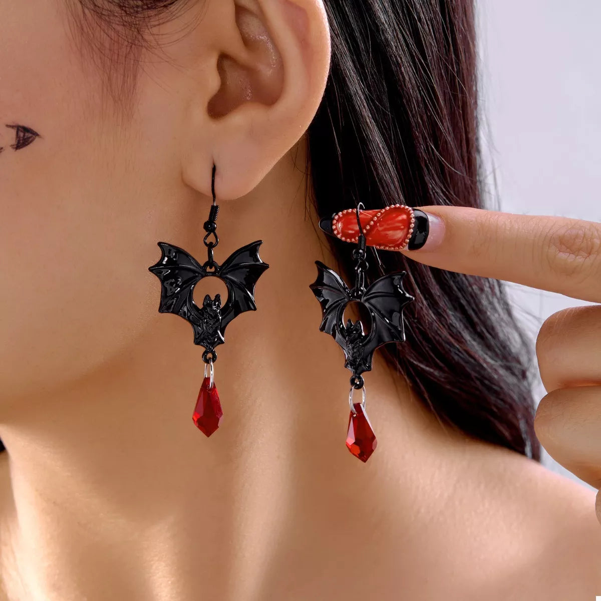 Gothic Bat Drop Earrings - Lilixa.store