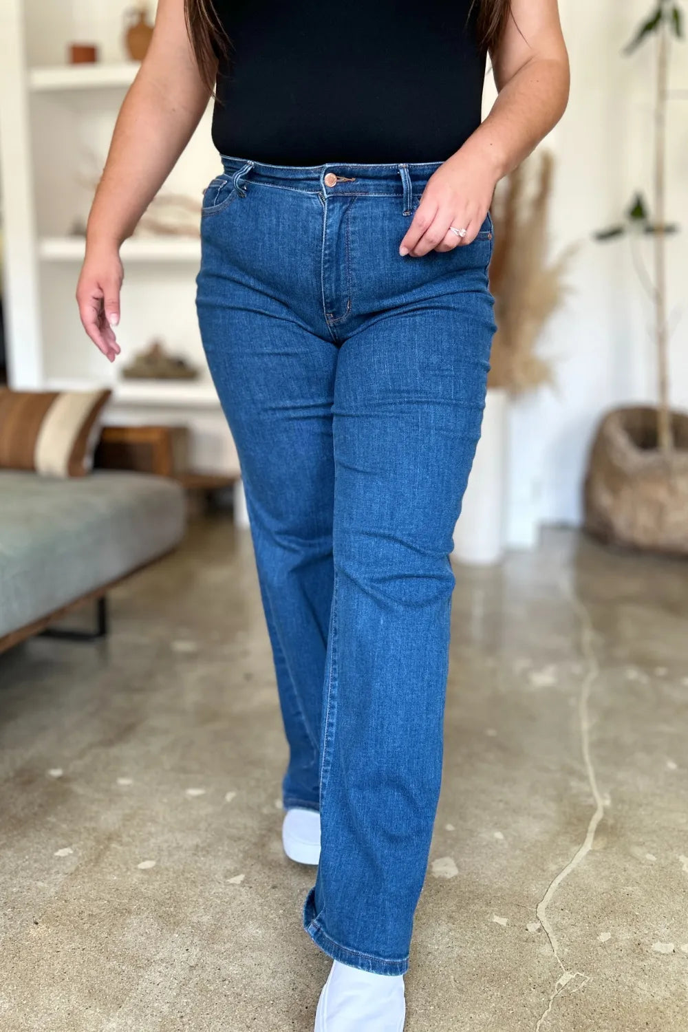 Judy Blue Full Size High Rise Straight Jeans - Lilixa.store