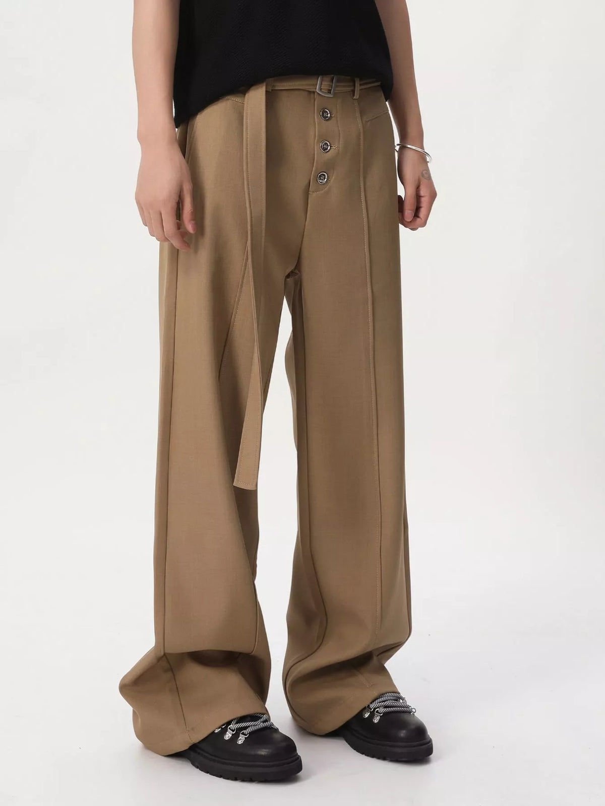Men's High-Waisted Wide-Leg Pants - Lilixa.store