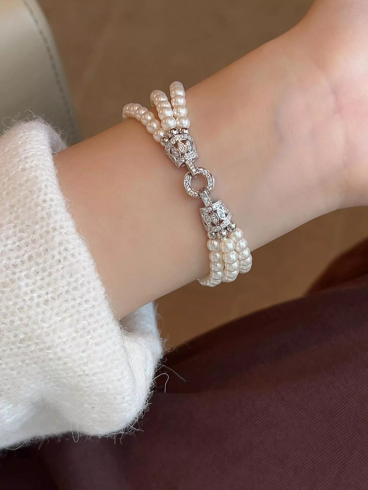 Three Layers Pearl Bracelet - Lilixa.store