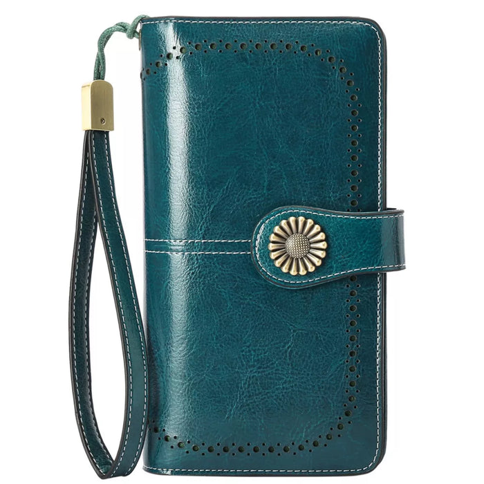 Vintage Style Leather Long Wallet - Lilixa.store