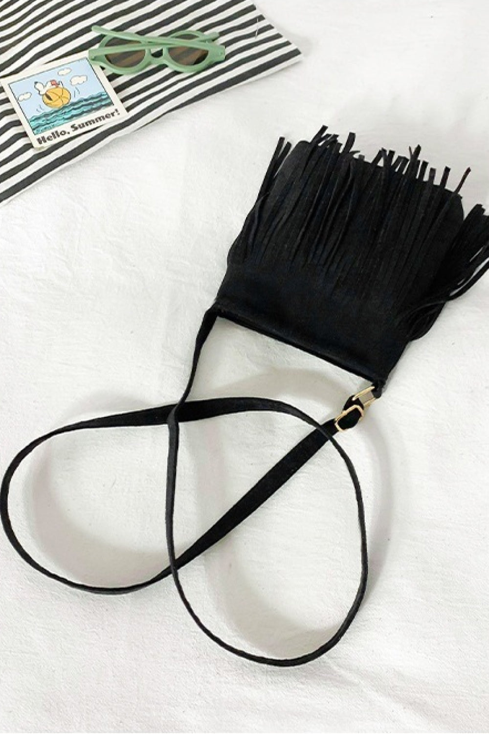 Adored PU Leather Crossbody Bag with Fringe - Lilixa.store