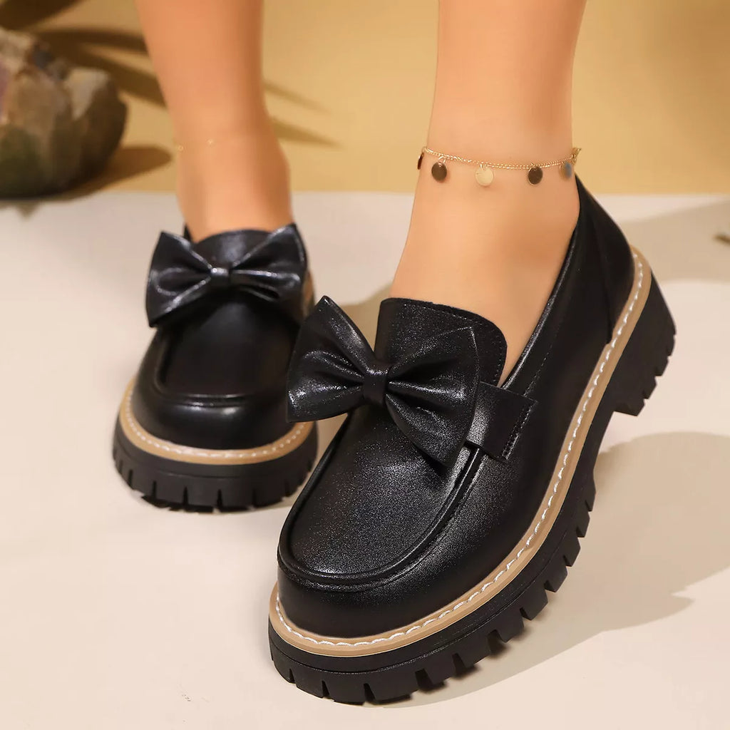 Bow Decor Chunky Loafers, view 5