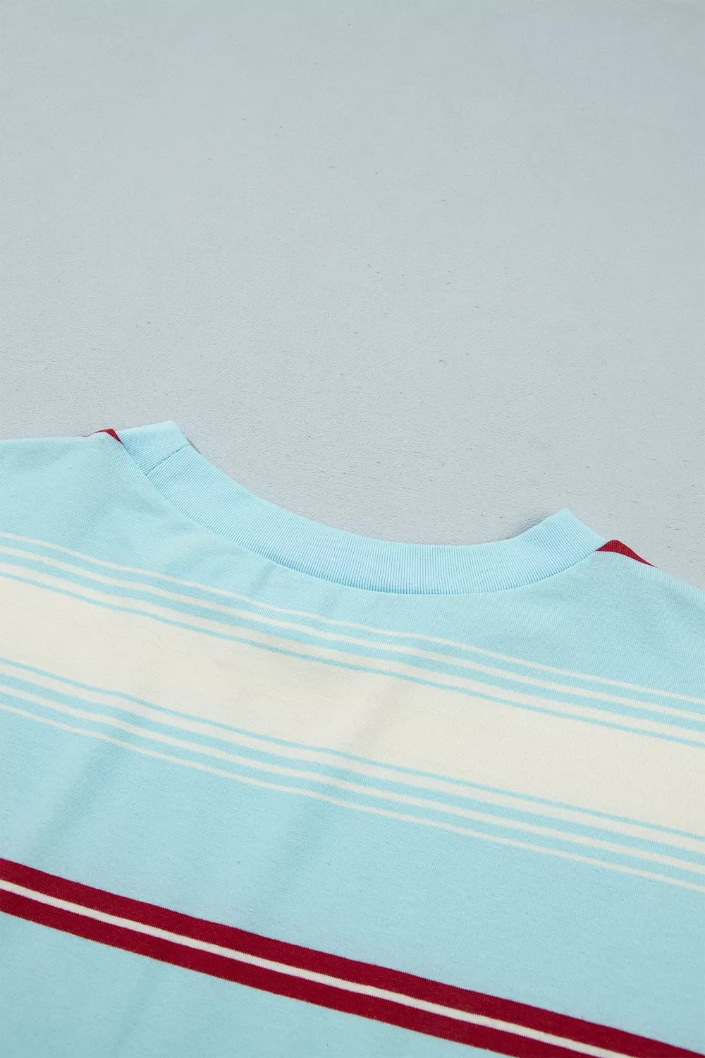 Stripe Casual Striped Patchwork Long Sleeve Loose Pullover Top