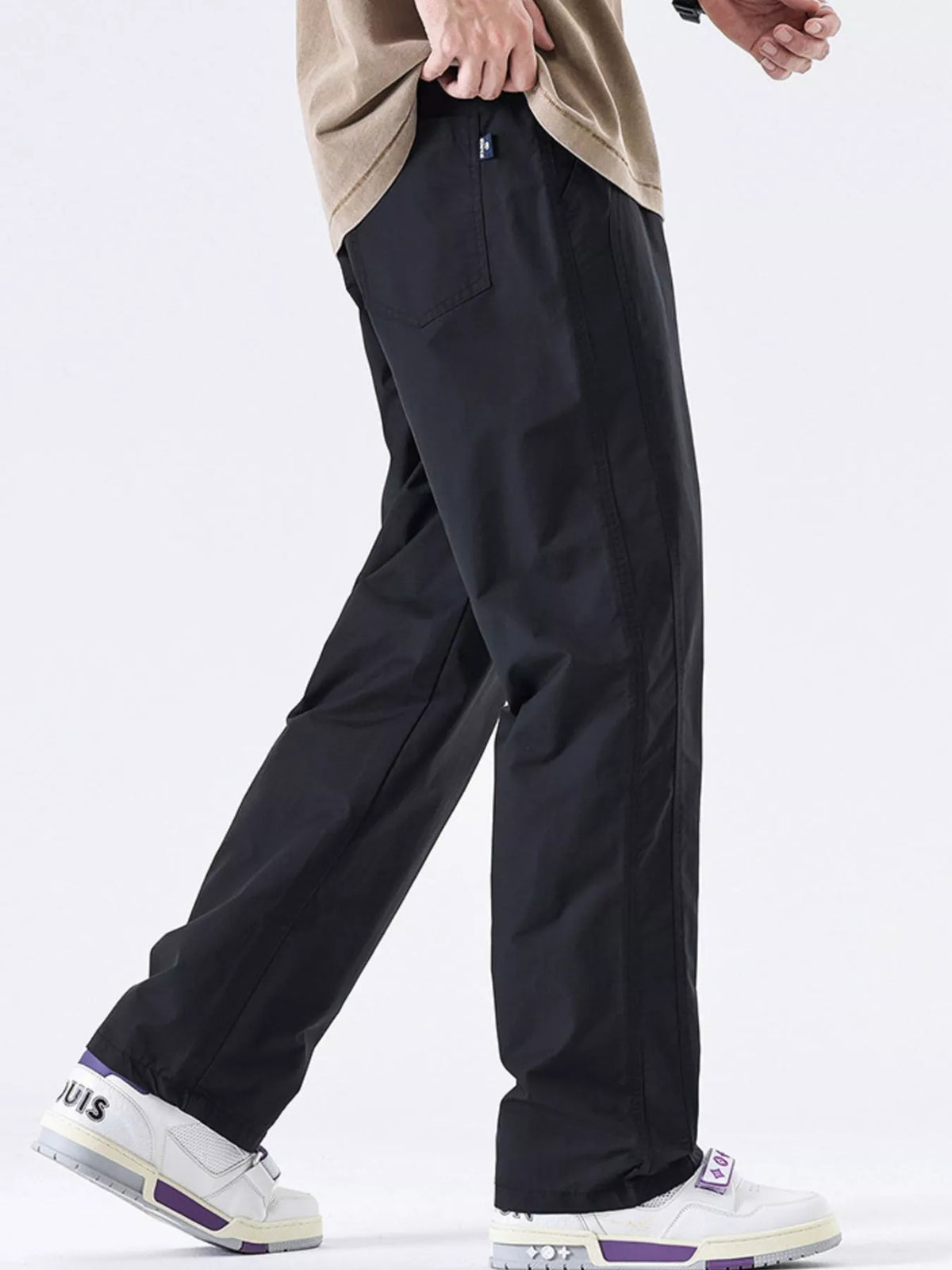Men's Full Size Wide Leg Pants Plus Size, view 4