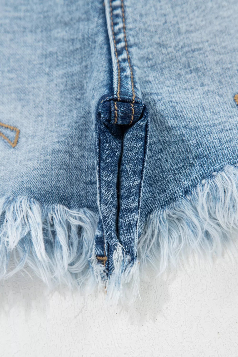 Western Embroidery Stud Denim Shorts - Lilixa.store