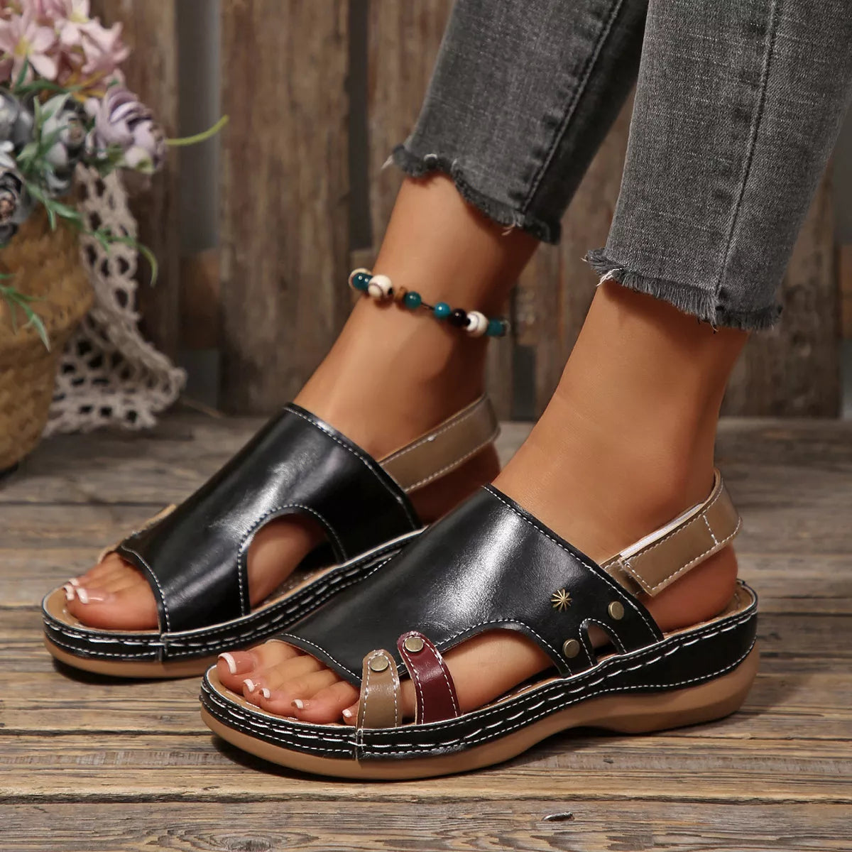 Open Toe Flats Sandals - Lilixa.store