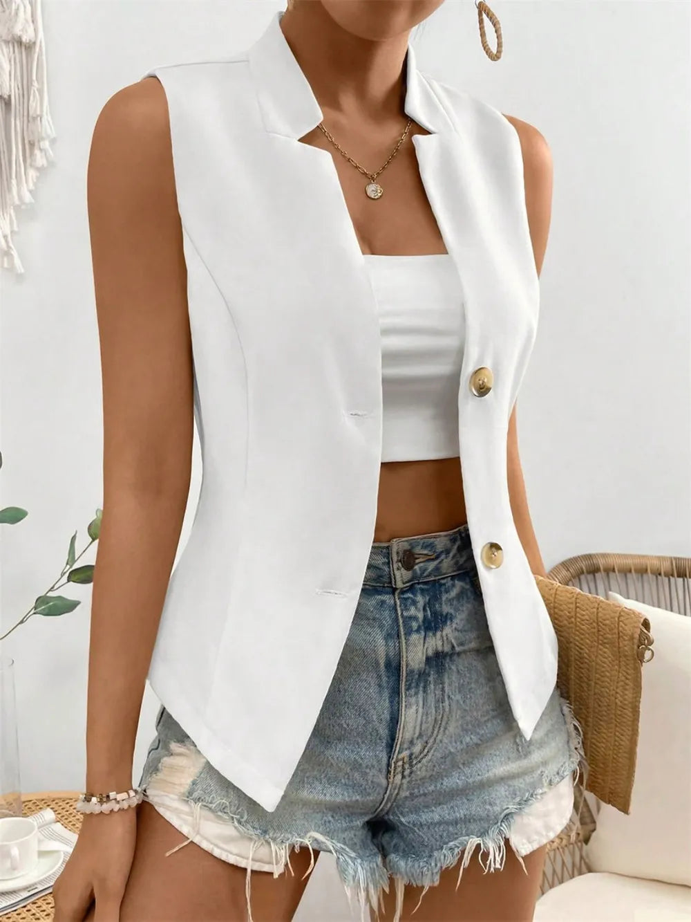 Button Down Vest Coat, view 13