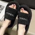 Fuzzy Plush Open Toe Slippers - Lilixa.store