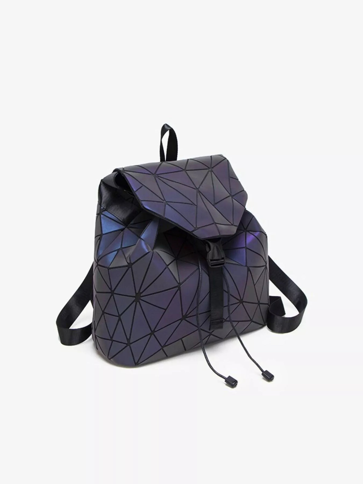 Geometric Backpack Bag in Blue Purple, view 6
